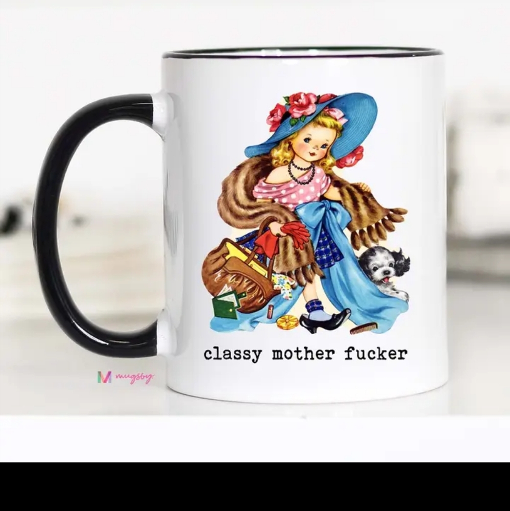 Classy mother funny retro inspired mug